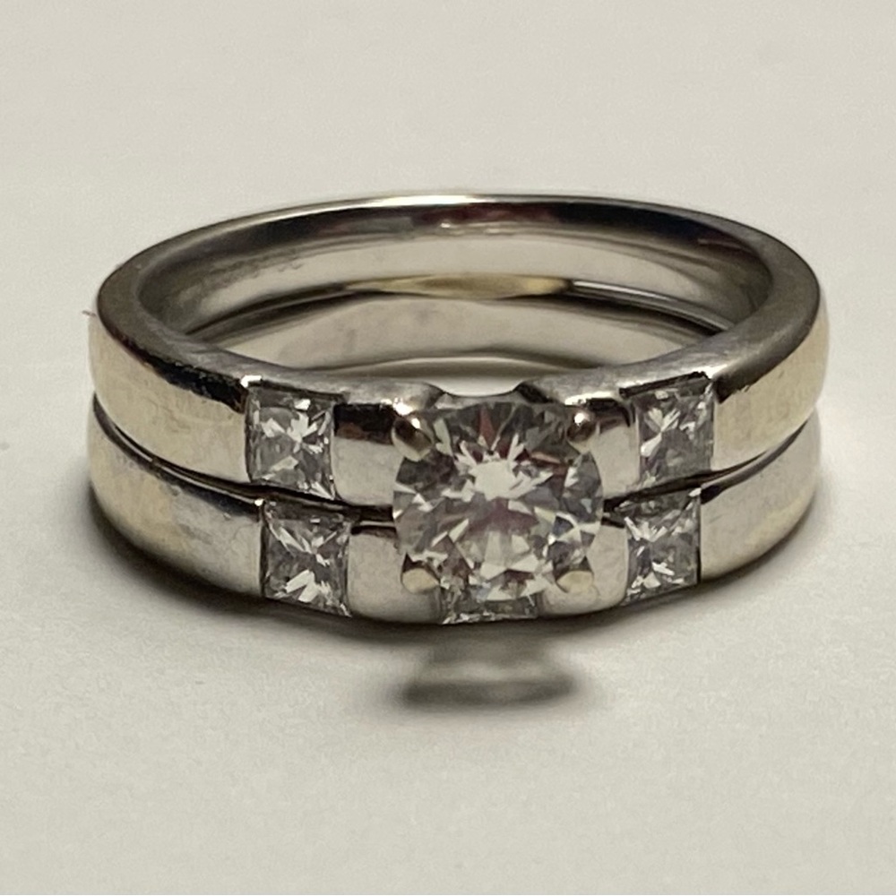 Diamond Engagement Ring with Wedding Band